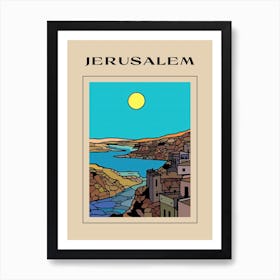 Minimal Design Style Of Jerusalem, Israel 4 Poster Art Print