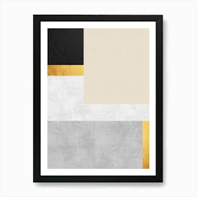 Geometric art with gold 7 1 Art Print