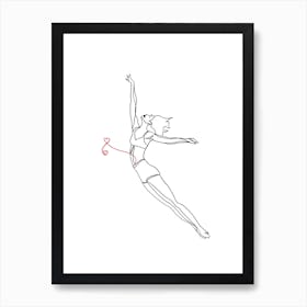 Free Dancer Line Art Print