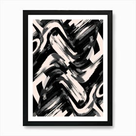 Abstract Black And White Pattern Art Print