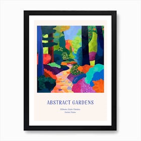 Colourful Gardens Biltmore Estate Gardens Usa 4 Blue Poster Art Print