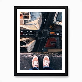 View From The Top Of A Building Art Print