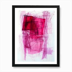 Abstract In Pink Art Print