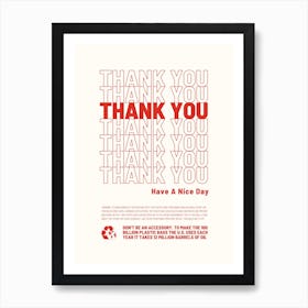 Thank You Bag Art Print