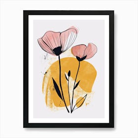 Bali Flower Market Boho Minimalist Style Art Print