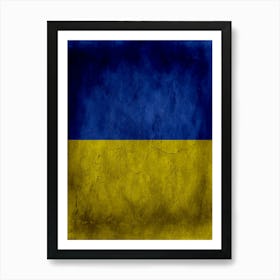 Ukraine Flag Texture Art Print