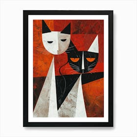 Two Cats 8 Art Print