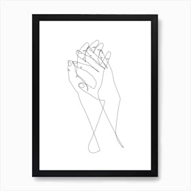 Holding Hands Art Print