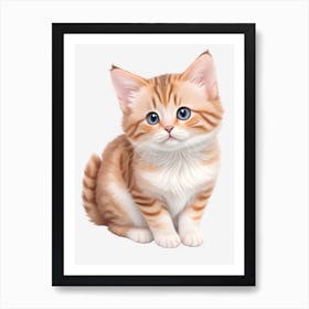 Cute Vintage Kitten Art Print