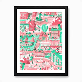 Pink City Art Print