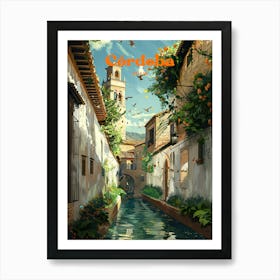 Cordoba Spain Summer Art Illustration Art Print