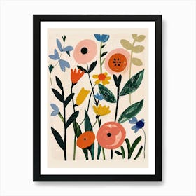 Painted Florals Sweet Pea 2 Art Print