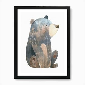 Charming Nursery Kids Animals Bear Cub 1 Art Print