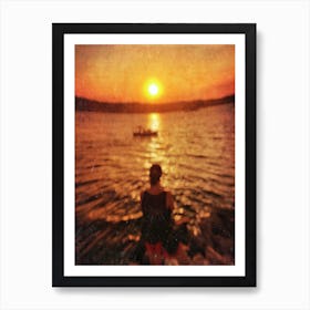 The Sun Is Setting For Us Art Print