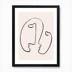 Two Faces Art Print