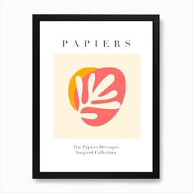 Papiers Sunrset Paper Cut Art Print