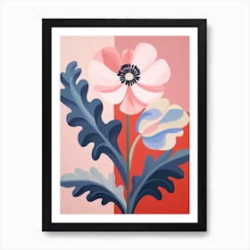 Anemone 3 Hilma Af Klint Inspired Pastel Flower Painting Art Print