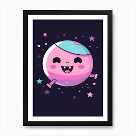 Little Planet Kawaii Illustration 2 Poster