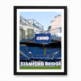 Stamford Bridge, Chelsea, Stadium, Football, Art, Soccer, Wall Print, Art Print Art Print