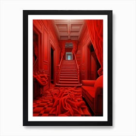 3d Illusion Abstract Geometric 4 Art Print