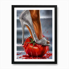 High Heels On A Tomato Art Print