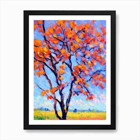 Cottonwood tree Abstract Block Colour Art Print