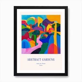 Colourful Gardens Jardin Des Plantes France 2 Blue Poster Art Print