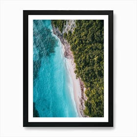 Aerial View Of A Tropical Beach 21 Art Print