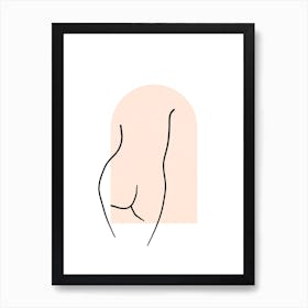 Champagne Nude Figure 1 Art Print