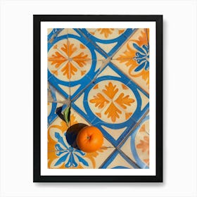 Orange On Tile Art Print