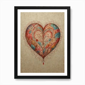 Heart Of Love 17 Art Print
