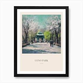 Ueno Park Tokyo 2 Vintage Cezanne Inspired Poster Art Print