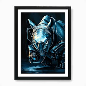 Mechanic Rhino - Diverse Art Illustration 97 Art Print