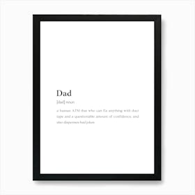 Dad Funny Definition Wall Art Print