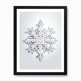 Cold, Snowflakes, Marker Art 2 Art Print