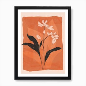 Minimal Abstract Art Plant 47 Art Print