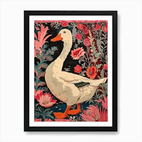 Floral Animal Painting Duck 4 Poster