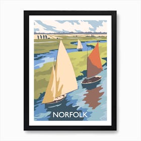 Norfolk Sailing 01 Art Print