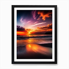 Sunset On The Beach 886 Art Print