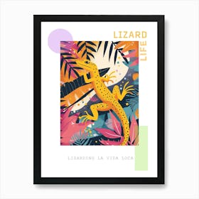 Modern Lizard Abstract Illustration 4 Poster Art Print