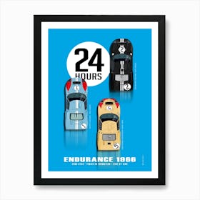 The 24 Hours Of Ford Gt40 1966 Art Print