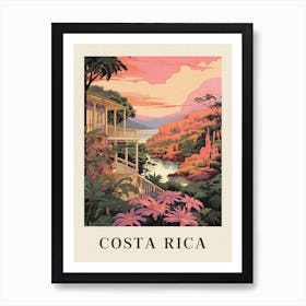 Vintage Travel Poster Costa Rica Art Print
