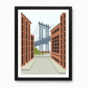 Manhattan Bridge, DUMBO, Downtown Brooklyn, NYC Art Print