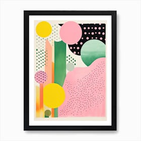 Abstract Landscape Risograph Style 8 Art Print