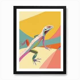 Gecko Abstract Modern Illustration 5 Art Print