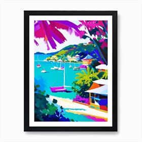 Phuket Thailand Colourful Painting Tropical Destination Art Print
