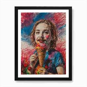 Ice Cream Cone 24 Art Print