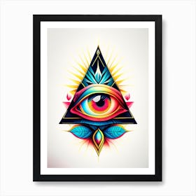 Eye Of Providence, Symbol, Third Eye Tattoo 1 Art Print