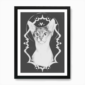 Abyssinian Cat Portrait Art Print