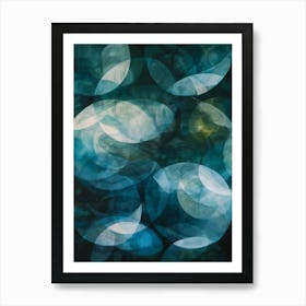 'Blue Circles' 4 Art Print